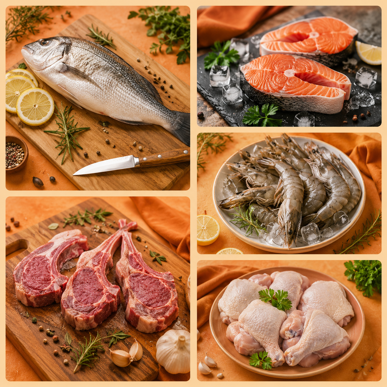 Meat, Fish & Seafood